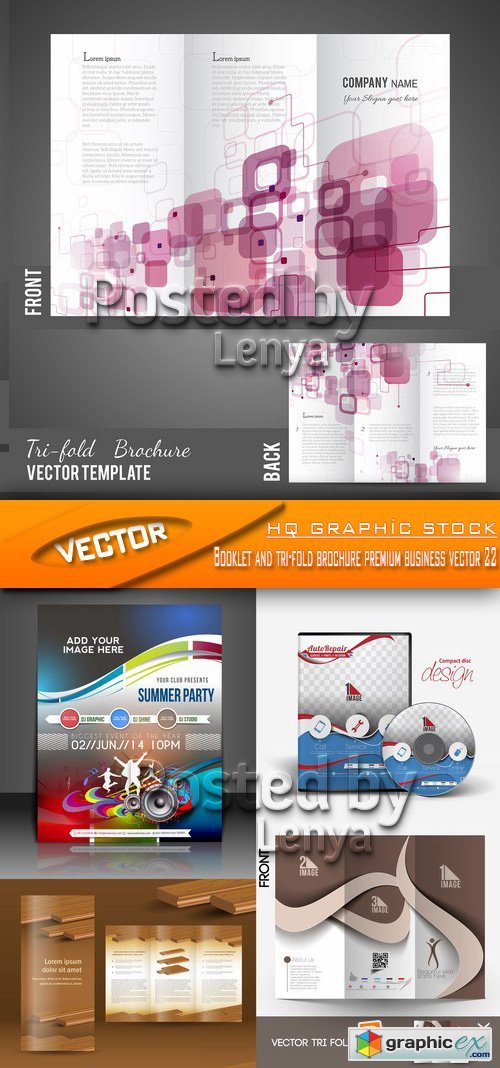 Stock Vector - Booklet and tri-fold brochure premiumm business vector 22