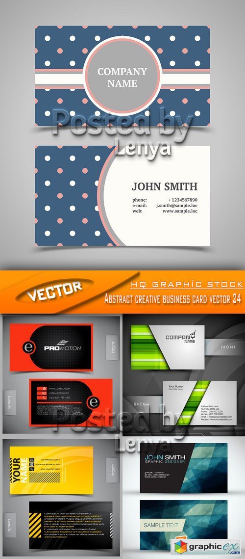 Stock Vector - Abstract creative business card vector 24