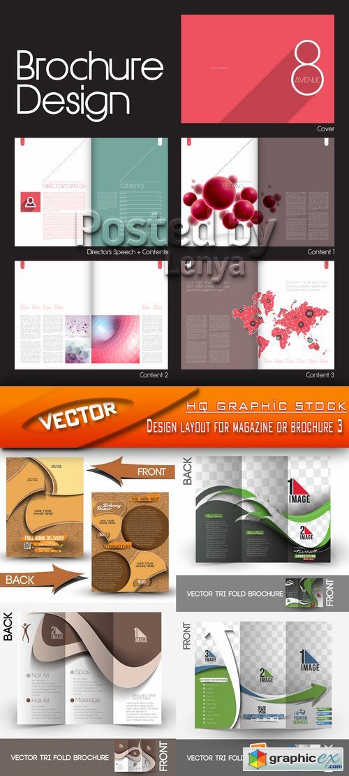 Stock Vector - Design layout for magazine or brochure 3