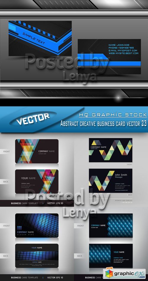 Stock Vector - Abstract creative business card vector 23