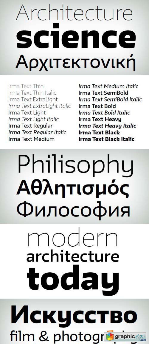 Irma Text Font Family - 18 Fonts for �560