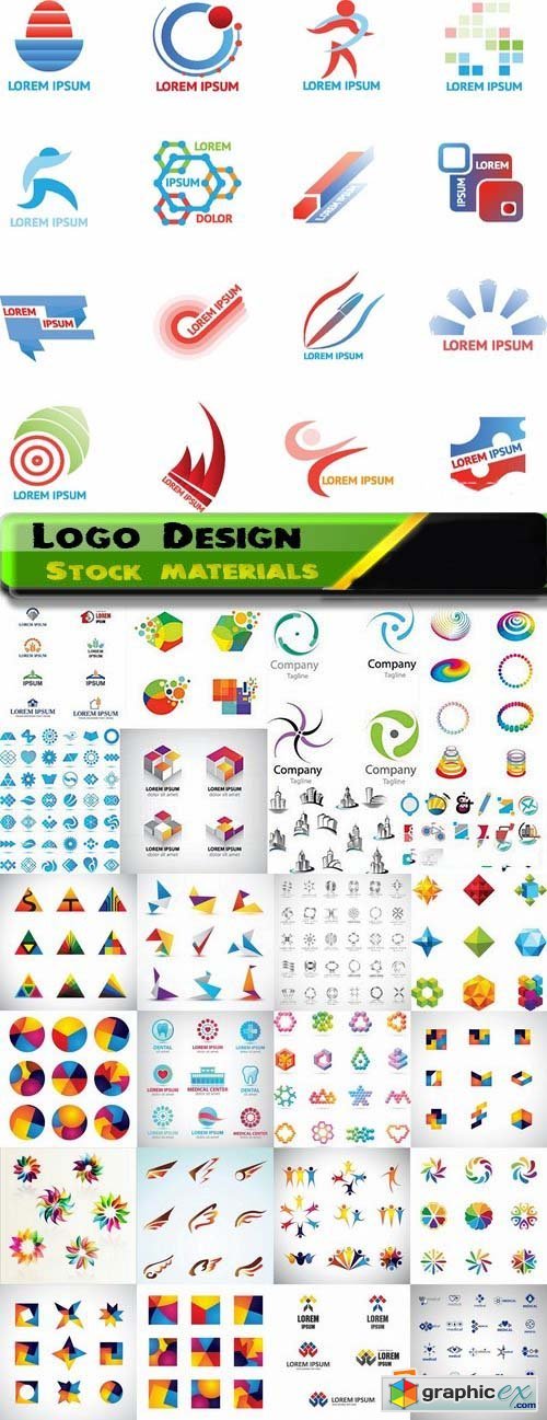 Logo Design in vector Set from stock 25 25xEPS