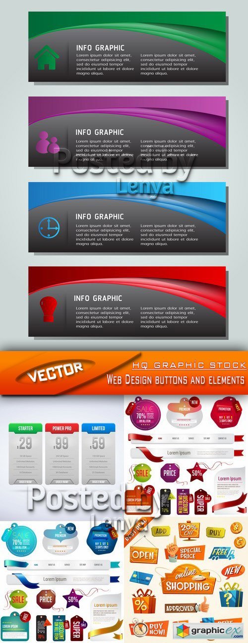 Stock Vector - Web Design buttons and elements