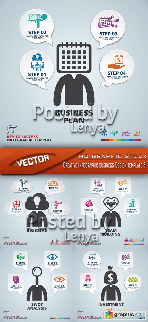 Stock Vector - Creative Infographic business Design template 8