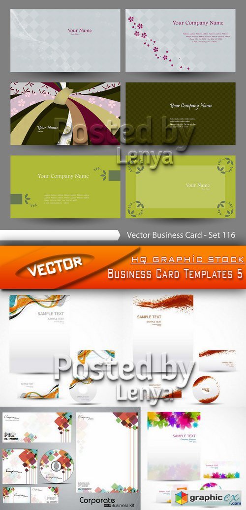 Stock Vector - Business Card Templates 5