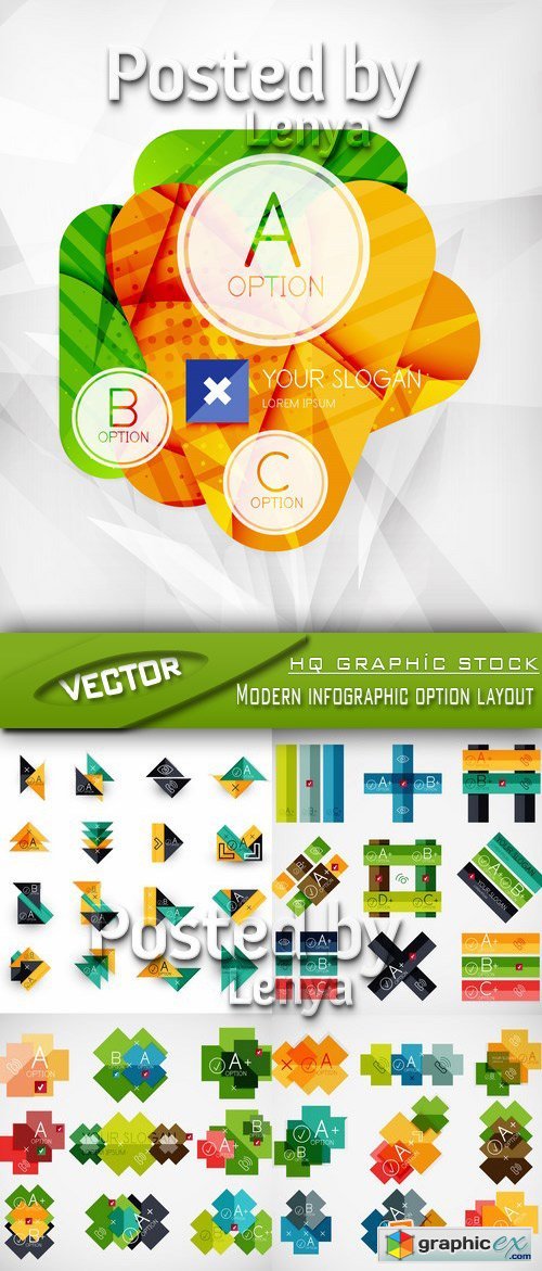 Stock Vector - Modern infographic option layout 