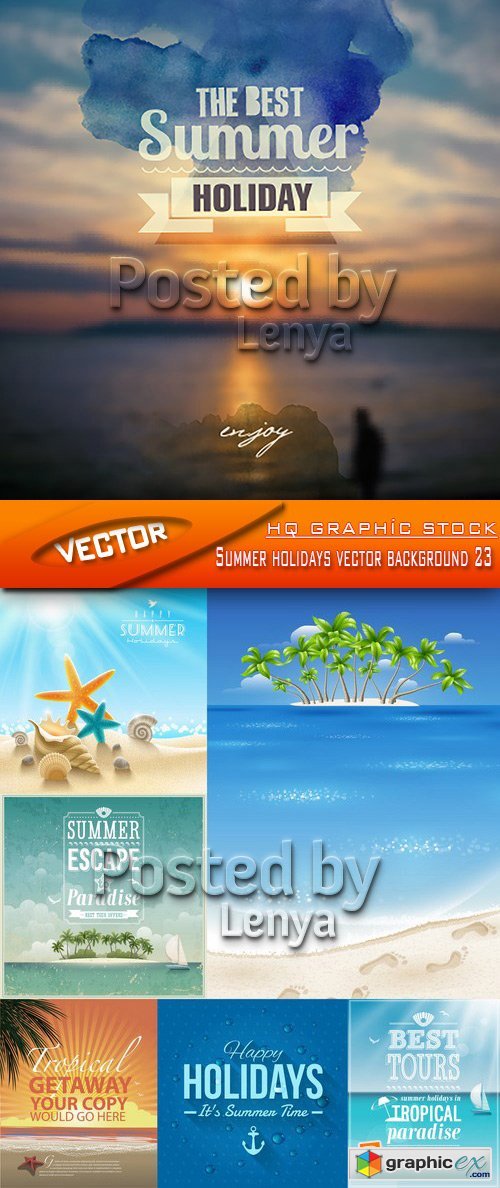 Stock Vector - Summer holidays vector background 23