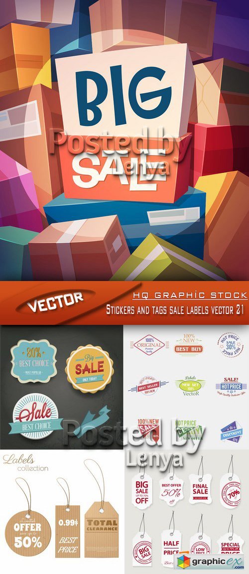 Stock Vector - Stickers and tags sale labels vector 21