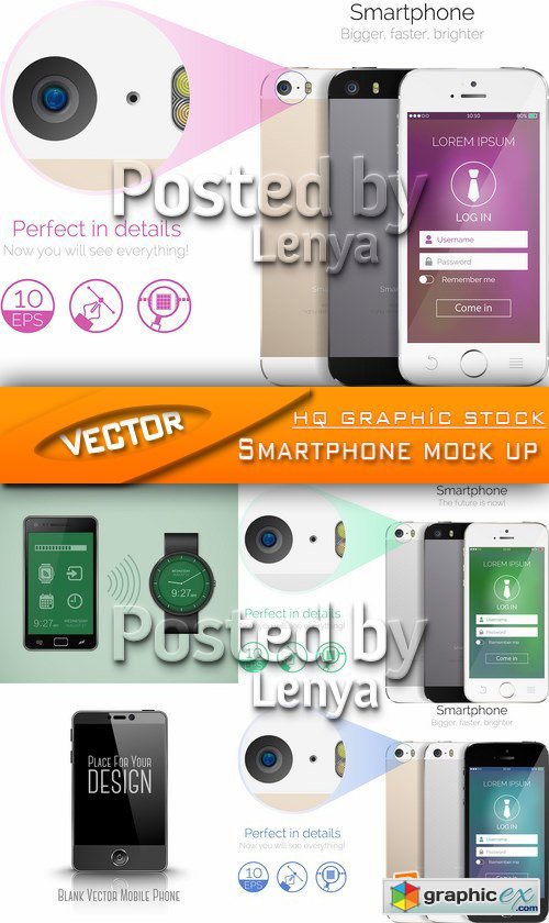 Stock Vector - Smartphone mock up