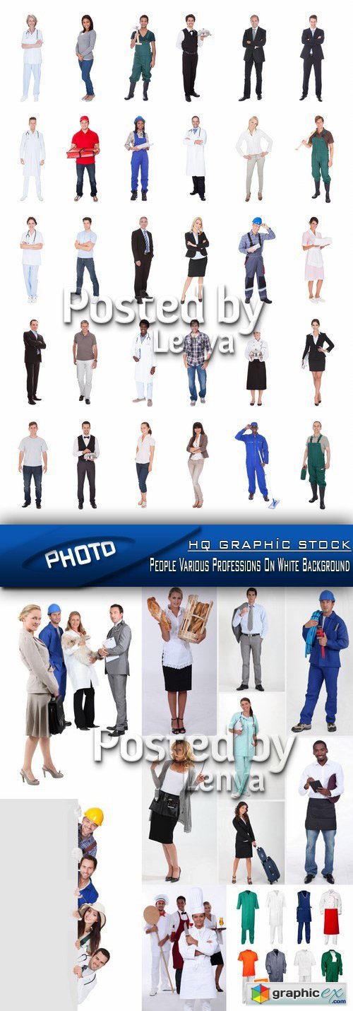 Stock Photo - People Various Professions On White Background