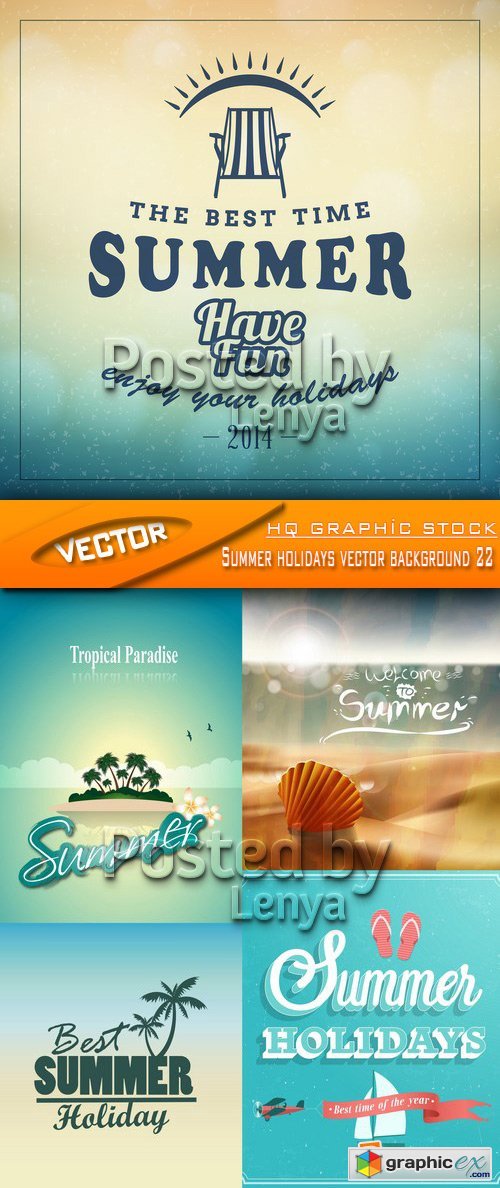 Stock Vector - Summer holidays vector background 22