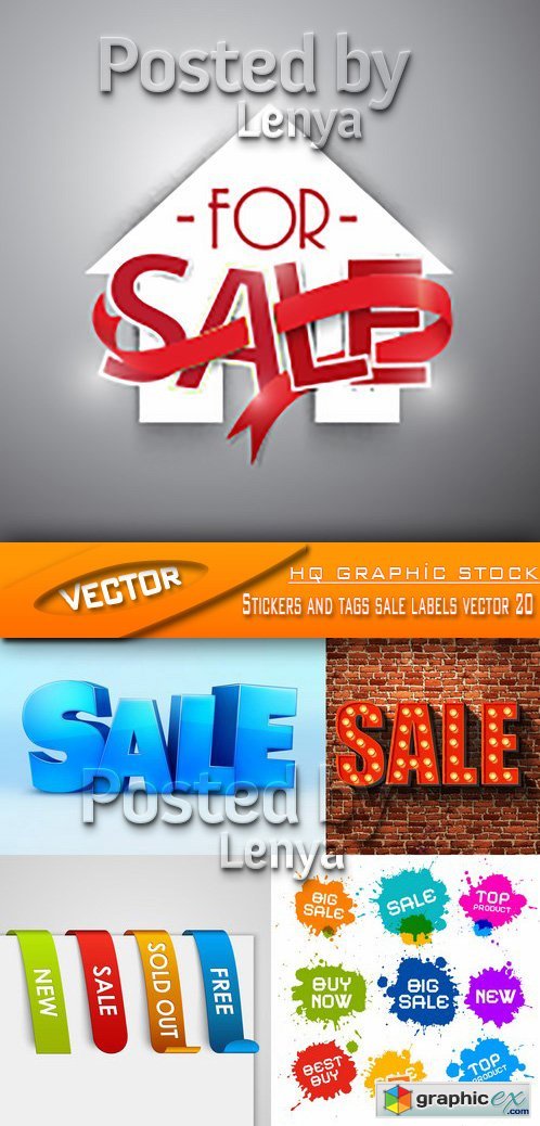 Stock Vector - Stickers and tags sale labels vector 20