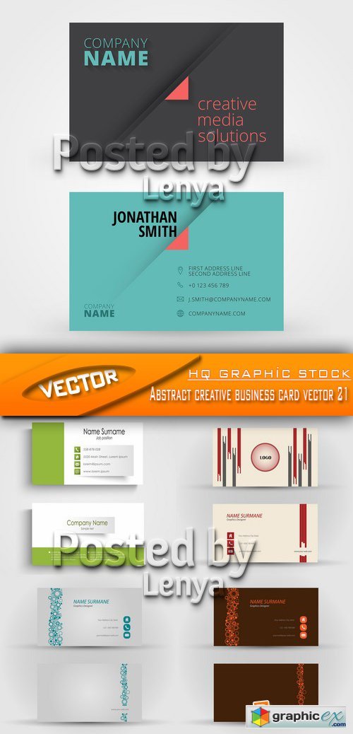 Stock Vector - Abstract creative business card vector 21