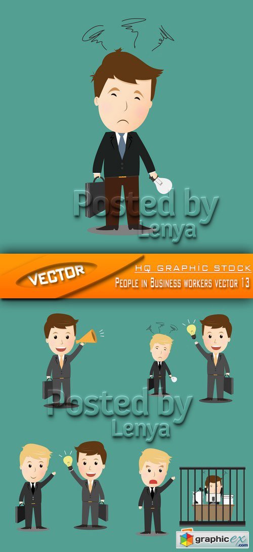 Stock Vector - People in Business workers vector 13