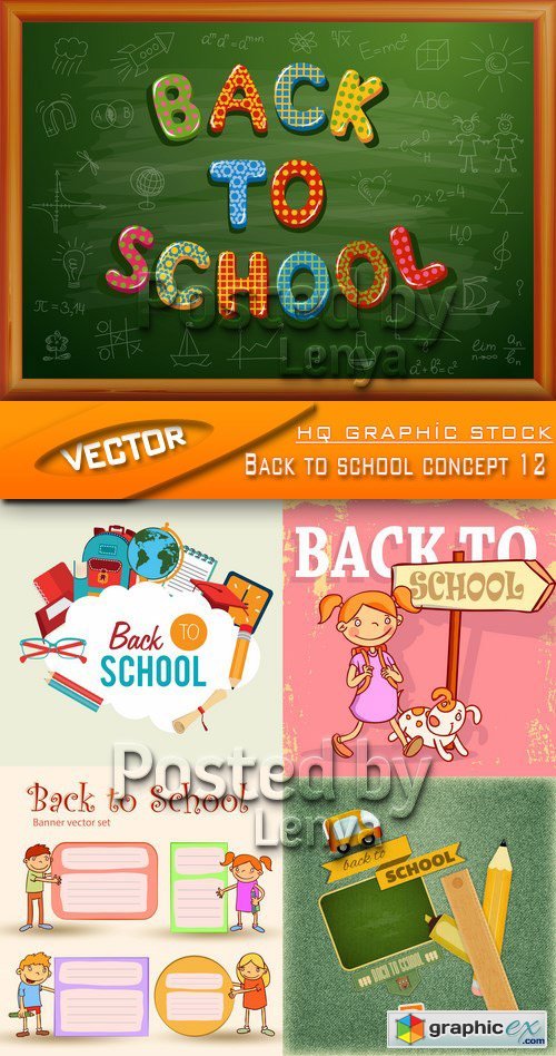 Stock Vector - Back to school concept 12