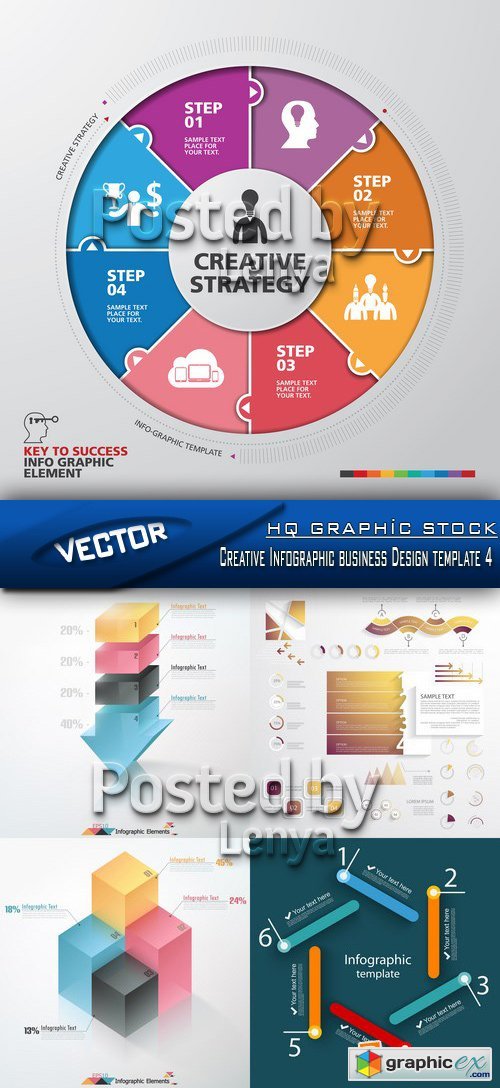 Stock Vector - Creative Infographic business Design template 4