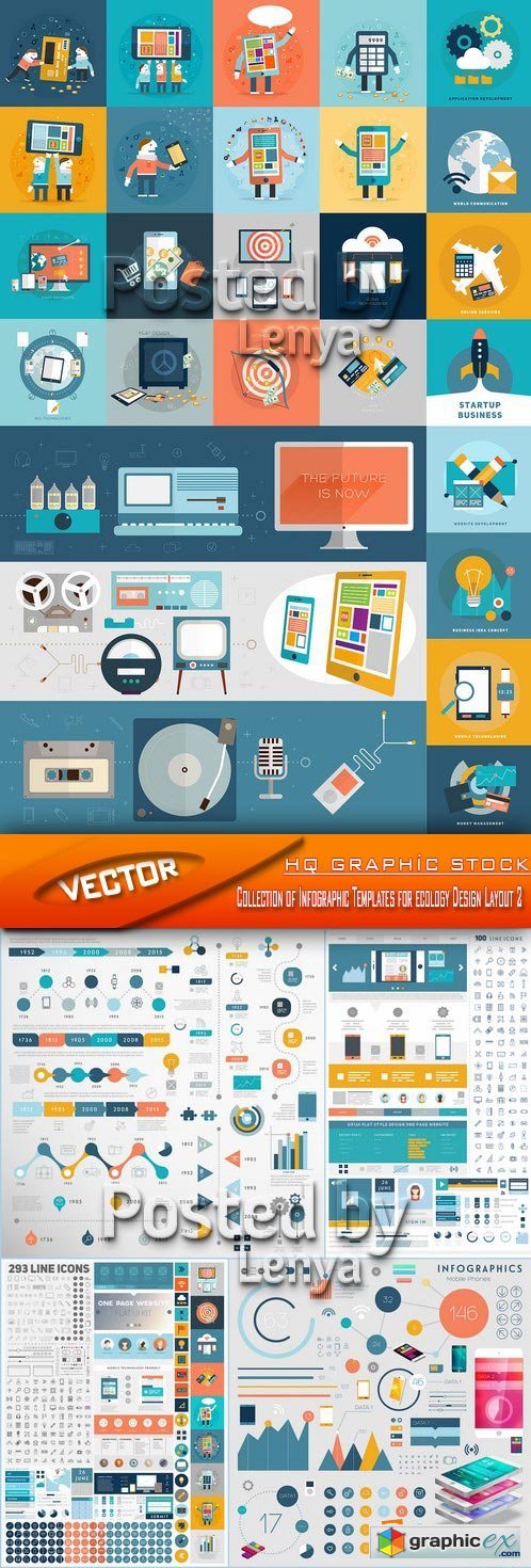 Stock Vector - Collection of Infographic Templates for ecology Design Layout 2