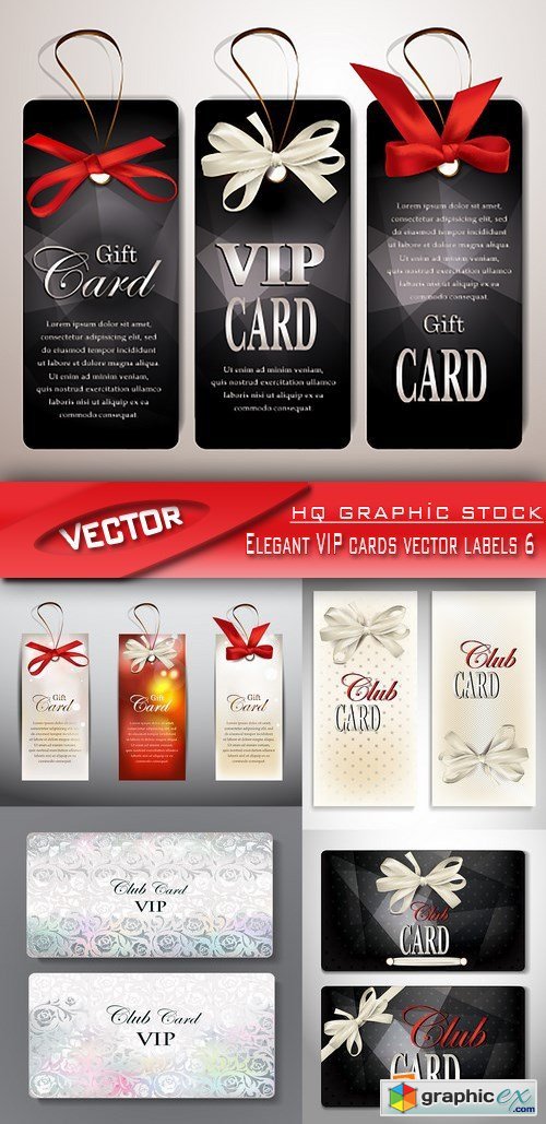 Stock Vector - Elegant VIP cards vector labels 6