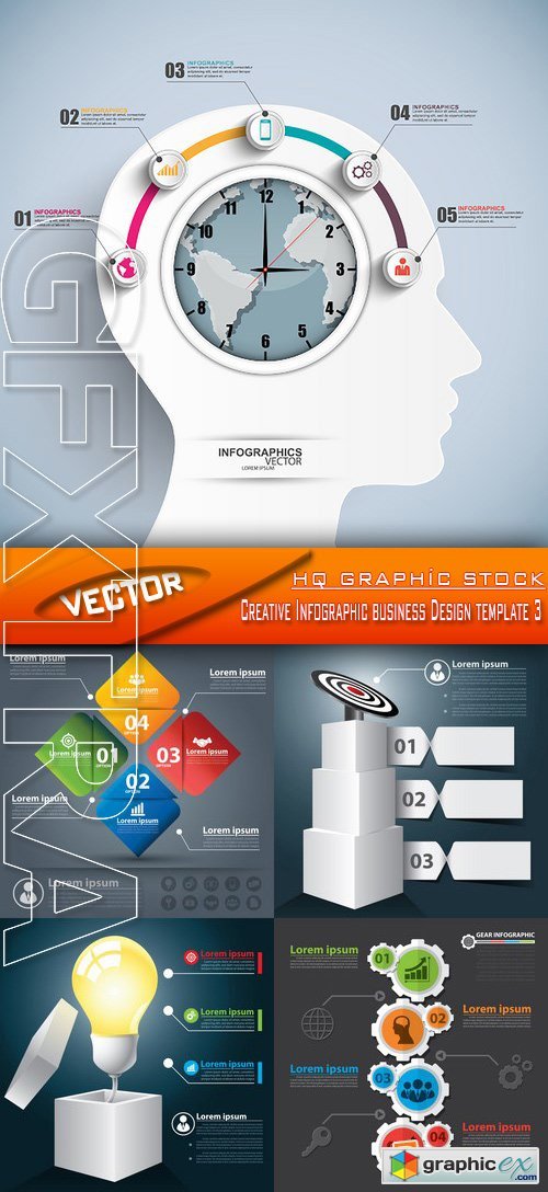 Stock Vector - Creative Infographic business Design template 3