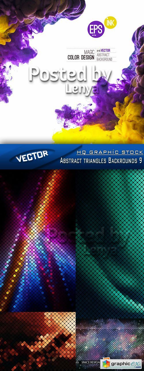 Stock Vector - Abstract triangles Backrounds 9