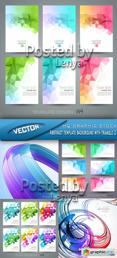 Stock Vector - Abstract template background with triangle 2