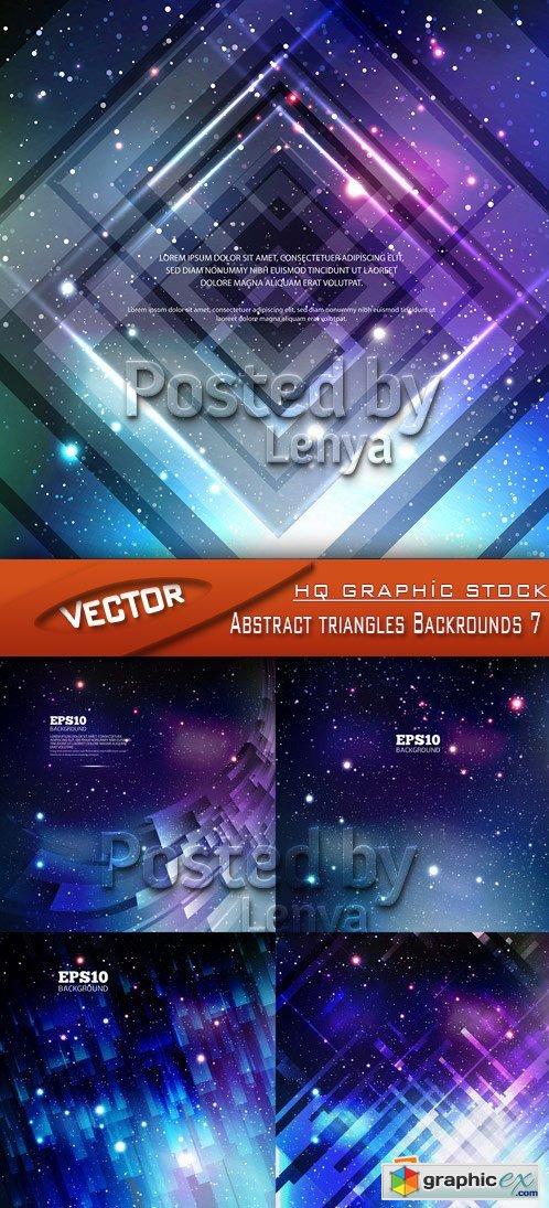 Stock Vector - Abstract triangles Backrounds 7