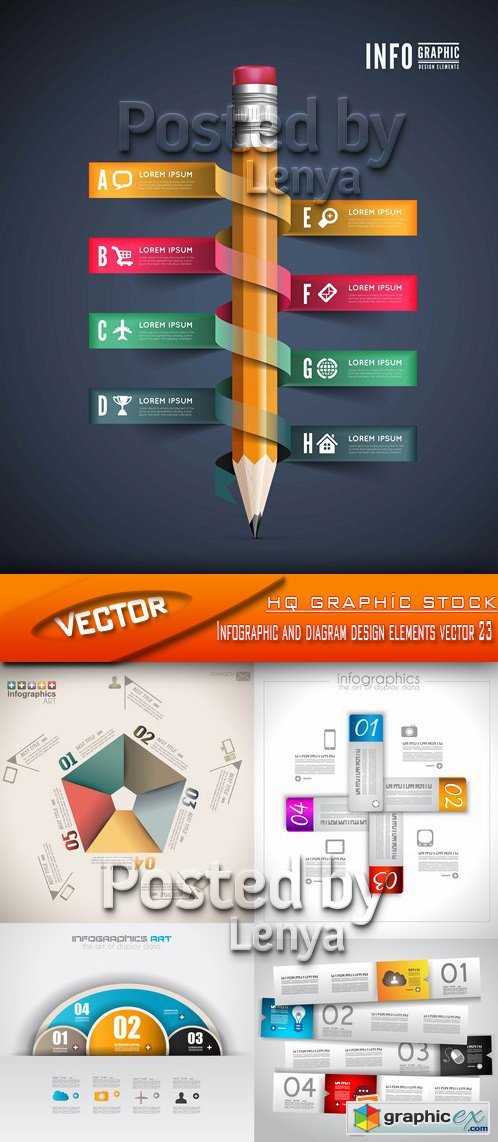Stock Vector - Infographic and diagram design elements vector 23