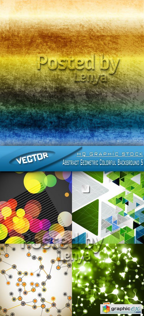 Stock Vector - Abstract Geometric Colorful Background 5