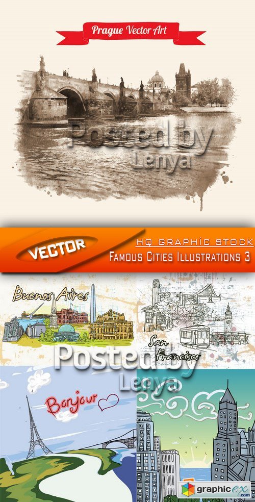 Stock Vector - Famous Cities Illustrations 3