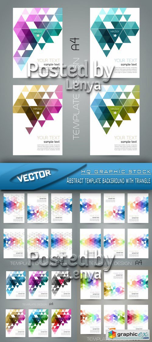 Stock Vector - Abstract template background with triangle