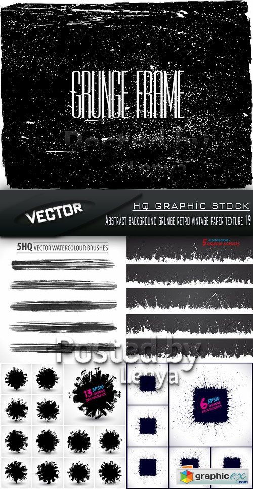 Stock Vector - Abstract background grunge retro vintage paper texture 19