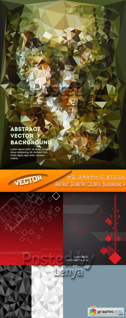 Stock Vector - Abstract Geometric Colorful Background 4