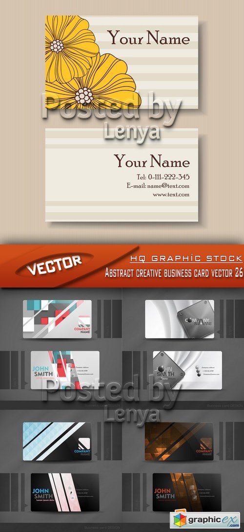 Stock Vector - Abstract creative business card vector 26