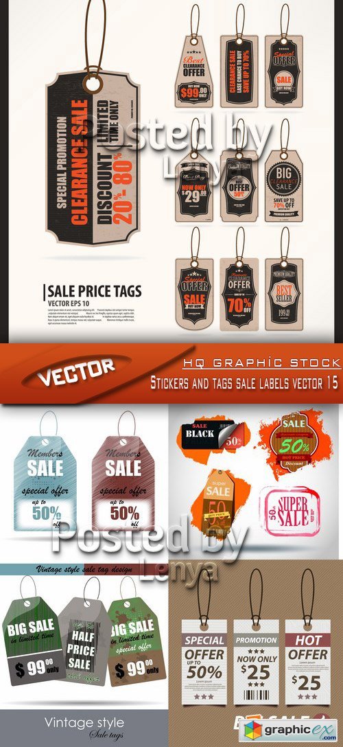 Stock Vector - Stickers and tags sale labels vector 15