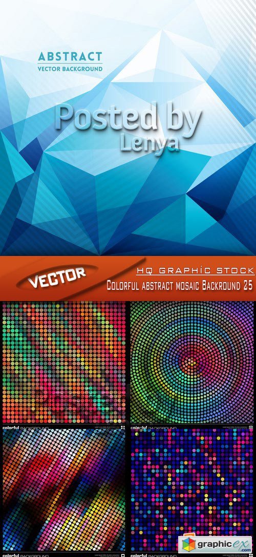 Stock Vector - Colorful abstract mosaic Backround 25