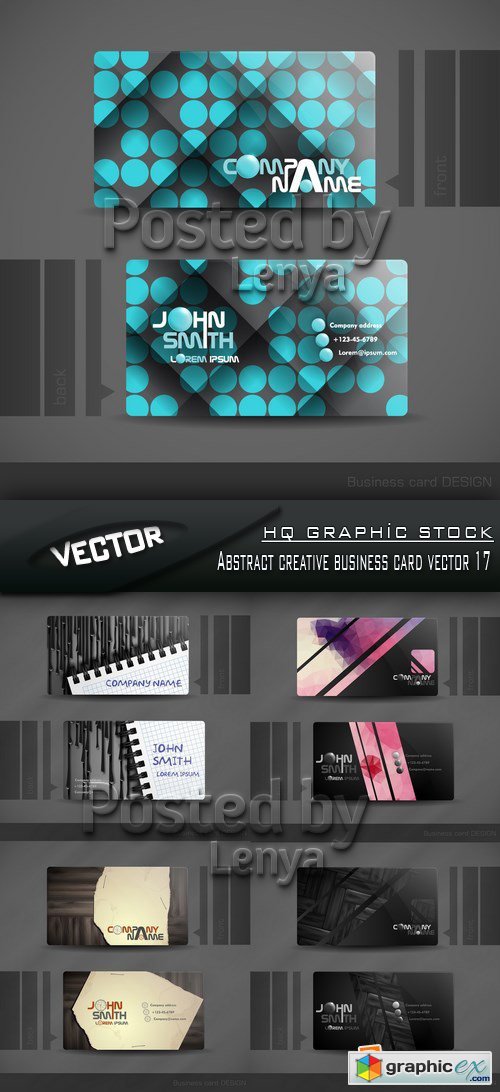 Stock Vector - Abstract creative business card vector 17