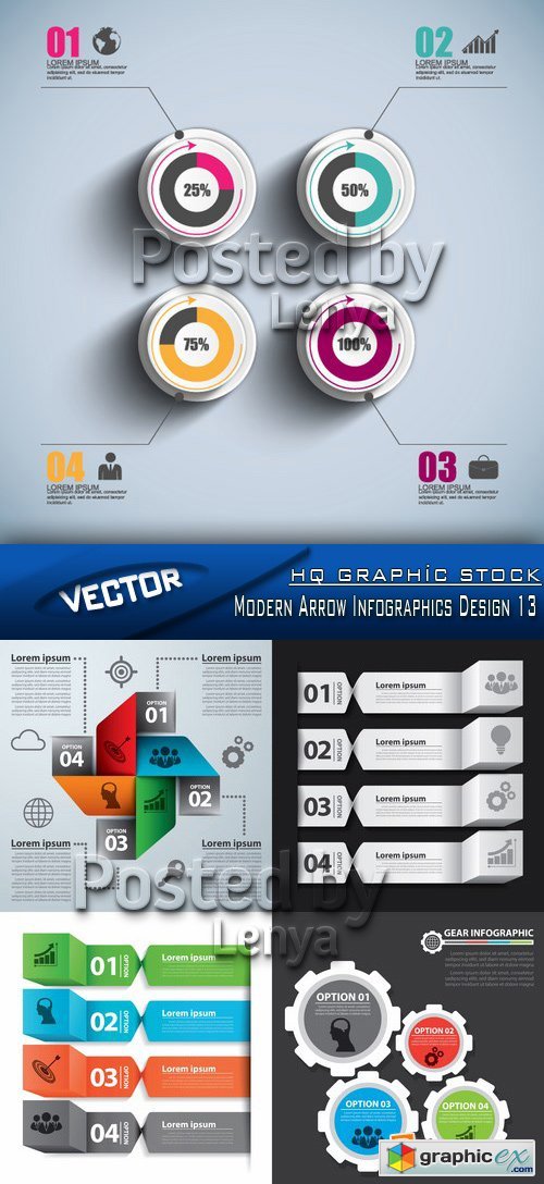 Stock Vector - Modern Arrow Infographics Design 13