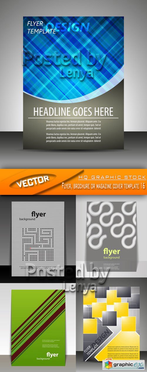 Stock Vector - Flyer, brochure or magazine cover template 16