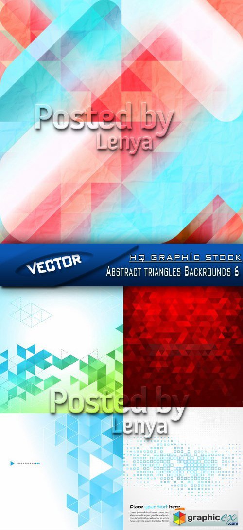 Stock Vector - Abstract triangles Backrounds 6