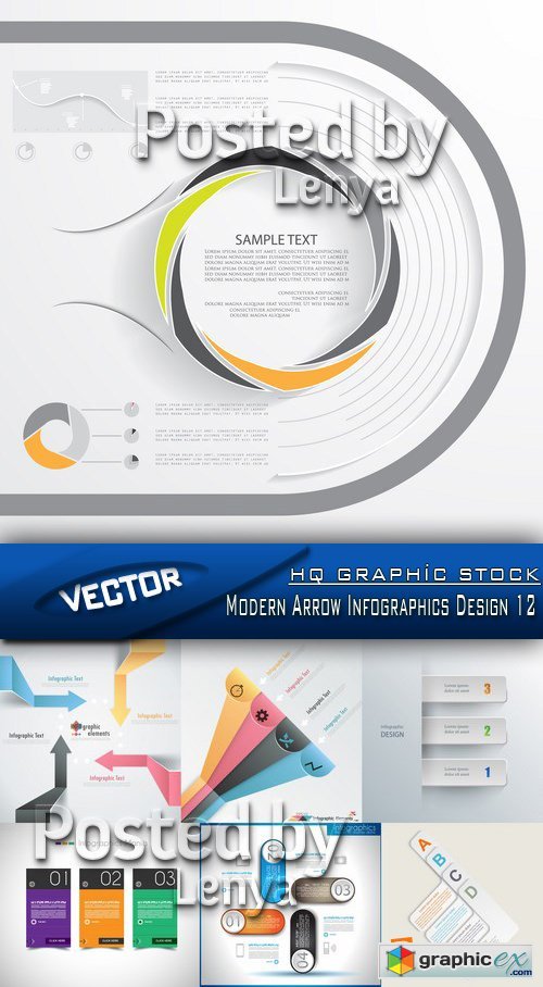 Stock Vector - Modern Arrow Infographics Design 12