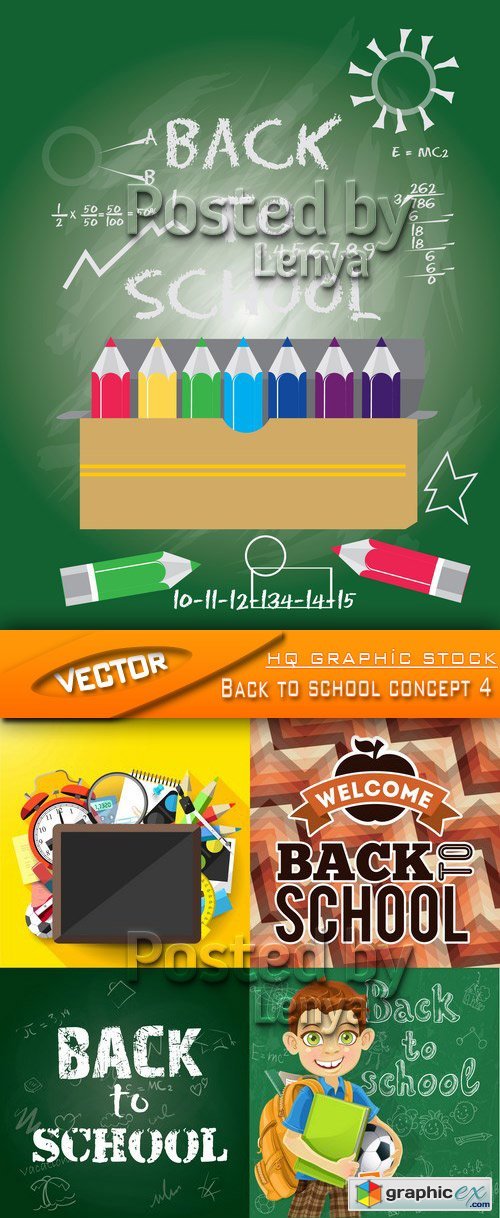 Stock Vector - Back to school concept 4