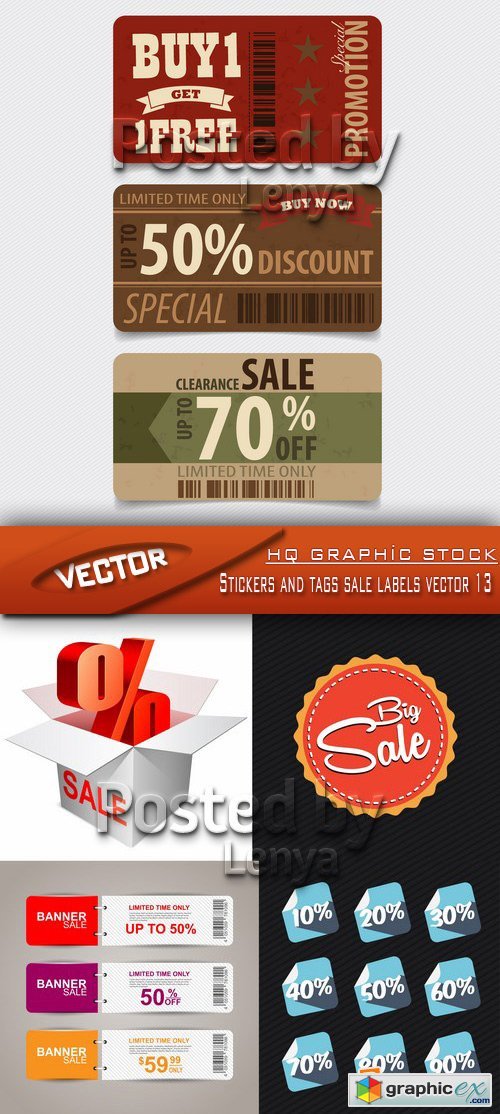 Stock Vector - Stickers and tags sale labels vector 13