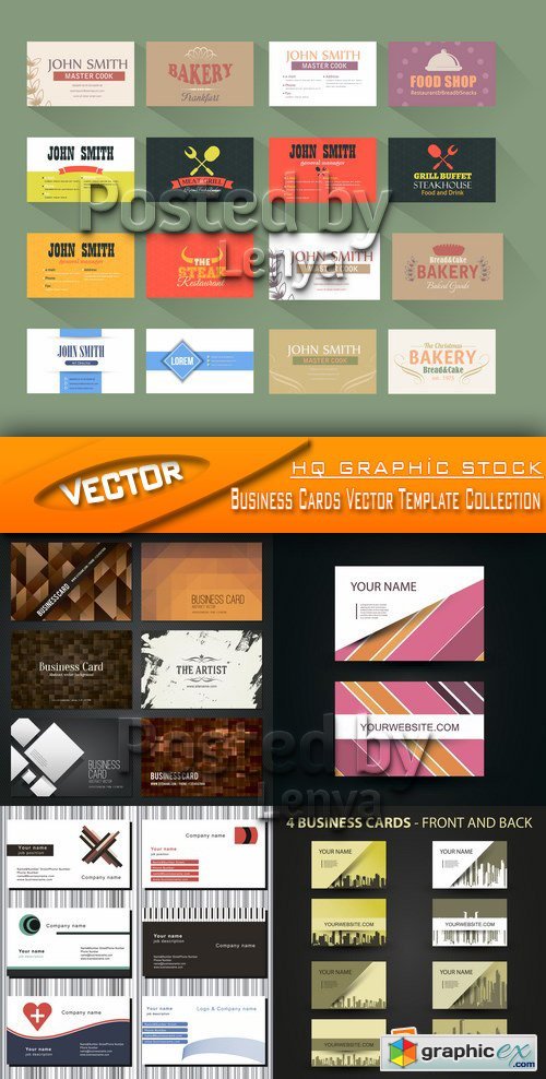Stock Vector - Business Cards Vector Template Collection