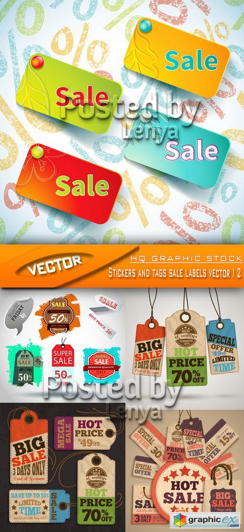 Stock Vector - Stickers and tags sale labels vector 12