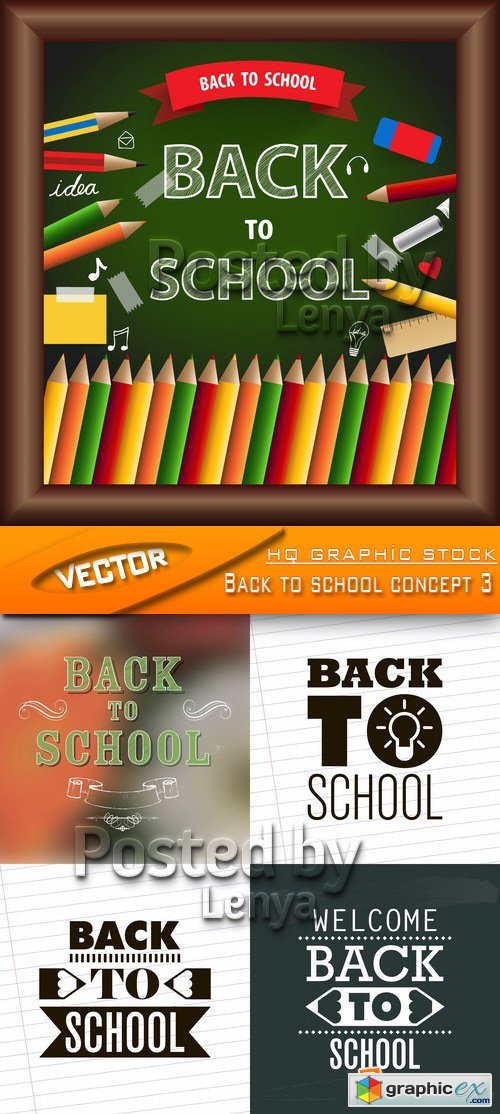 Stock Vector - Back to school concept 3