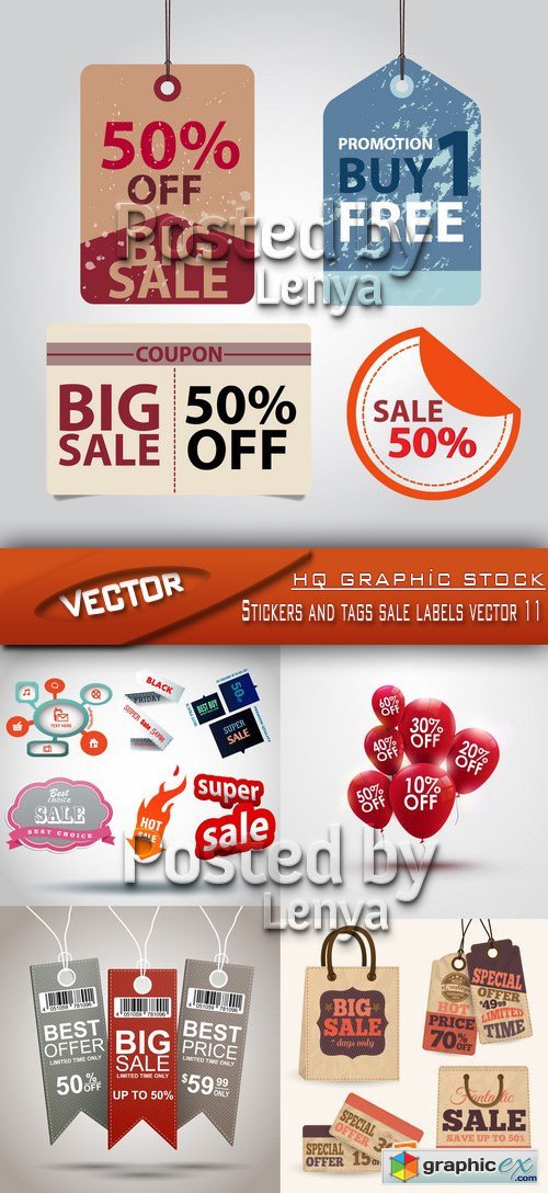 Stock Vector - Stickers and tags sale labels vector 11