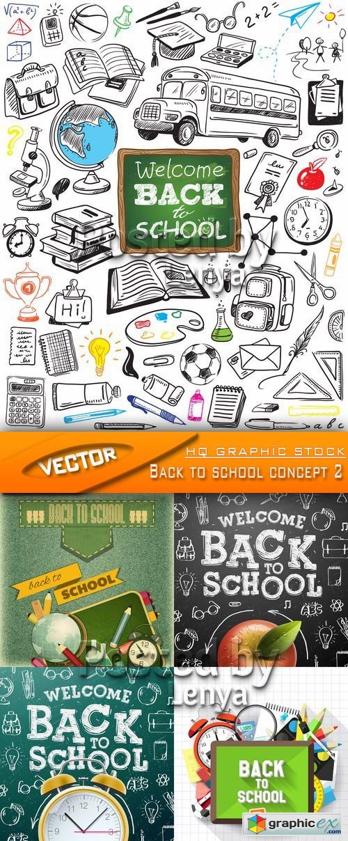 Stock Vector - Back to school concept 2