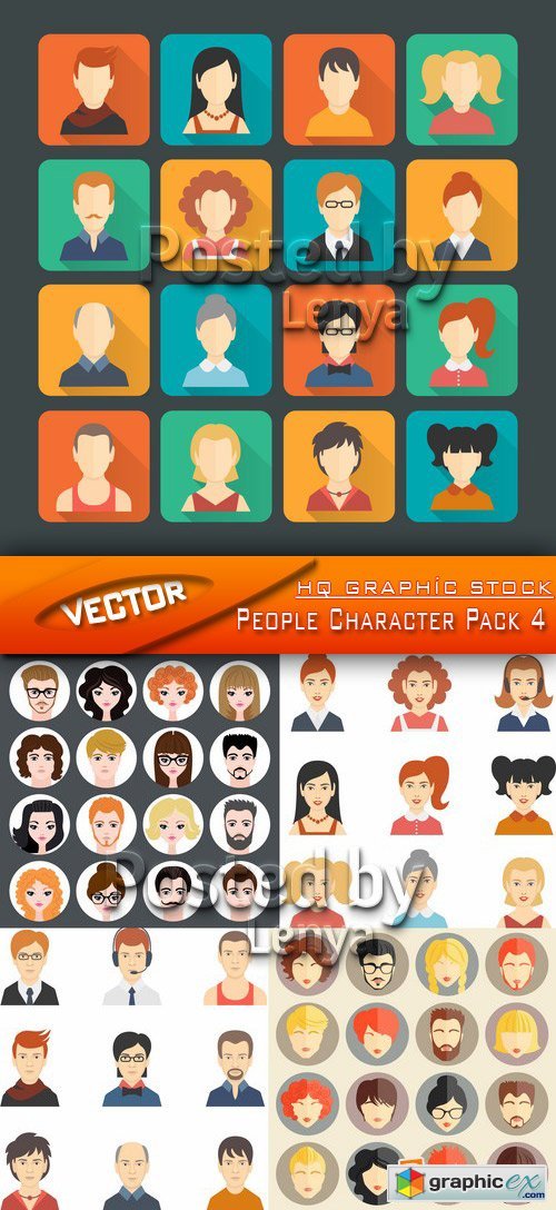 Stock Vector - People Character Pack 4