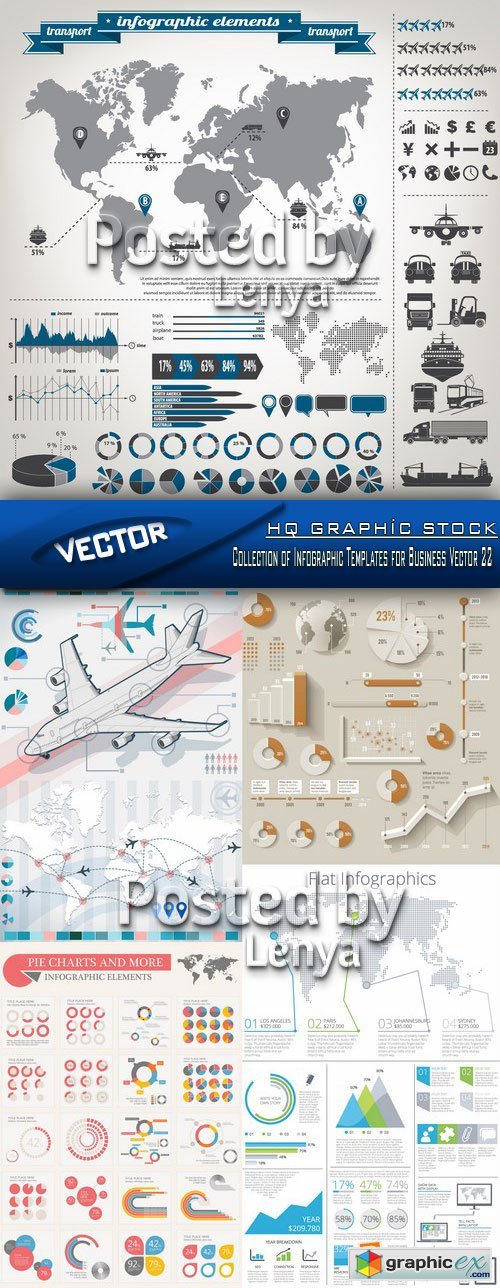 Stock Vector - Collection of Infographic Templates for Business Vector 22
