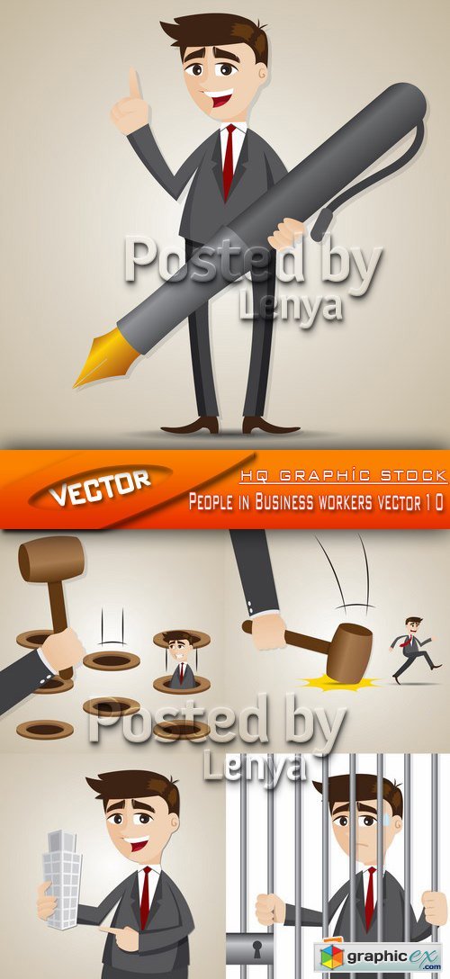 Stock Vector - People in Business workers vector 10